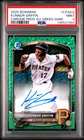 2025 Bowman Chrome Konnor Griffin Green Shimmer ON CARD RC Auto /99 MINT PSA 9