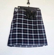 Maddogs British Pub Men's Large Kilt with Leather Sporran with Chain and Tassels