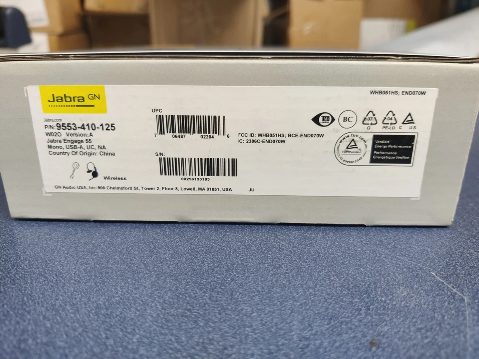 Jabra Engage 55 Mono USB-A MS Wireless Headset PN 9553-410-125 Brand New  - Image 2 of 3