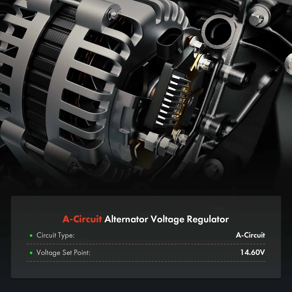 1x 14.60 伏发电机电压调节器适用于雪佛兰科迈罗别克 Regal 凯迪拉克 — 第 2/4 张图片