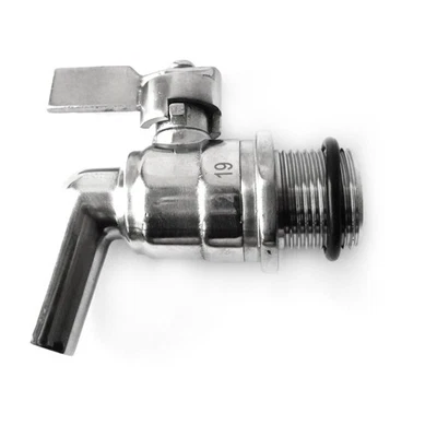 MOTORGERÄTE FISCHER Auslaufhahn 3/4" Edelstahl mit Auslaufbogen