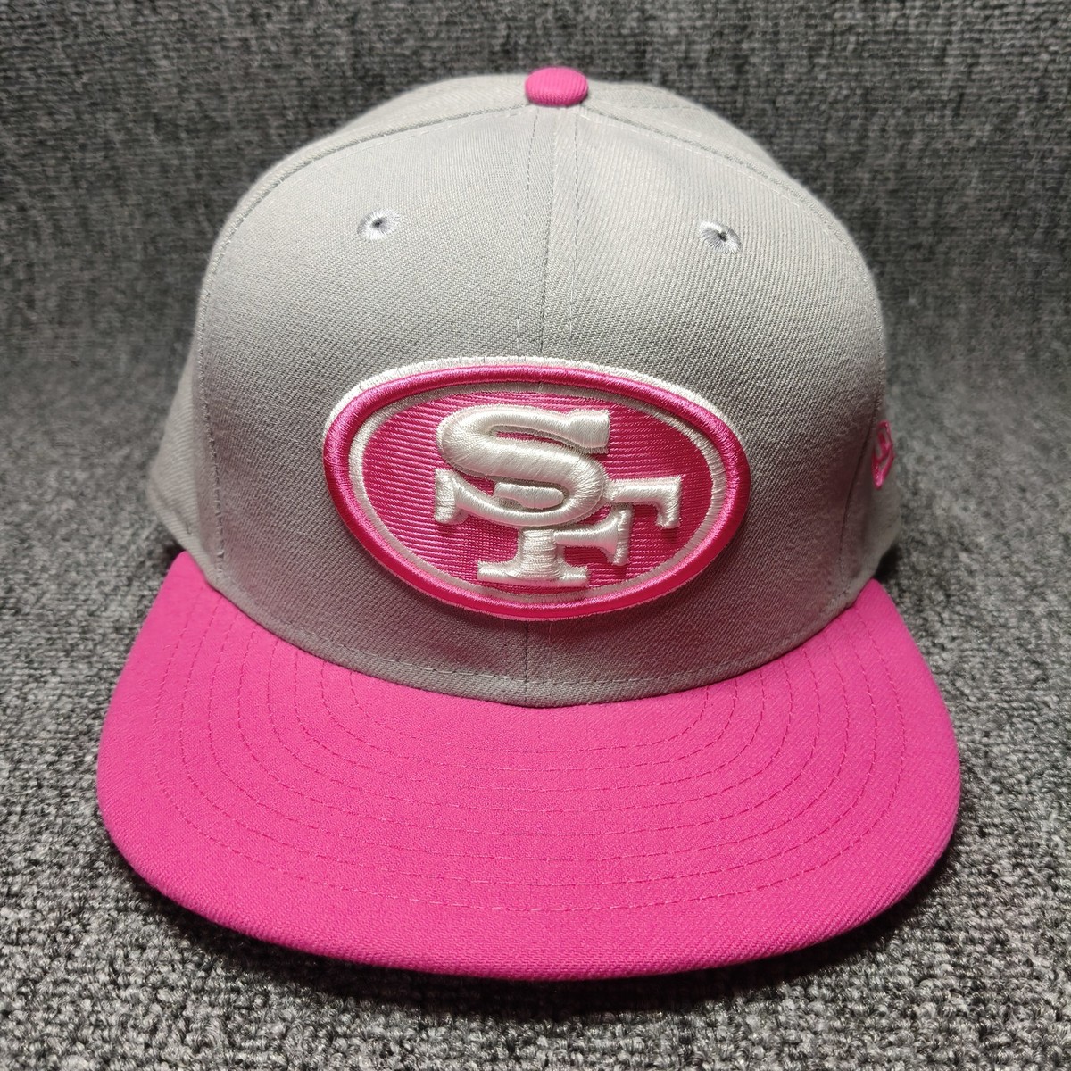 New Era 59FIFTY San Francisco 49ers Hat Size 7 Grey Pink NFL Fitted Cap