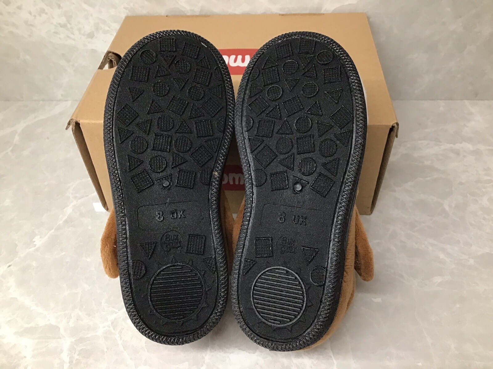 SAOLA Nuovo con scatola. UK8 (bambini). Ciabatta da barca Chipmunks. Renna "Doey". Suola corretta