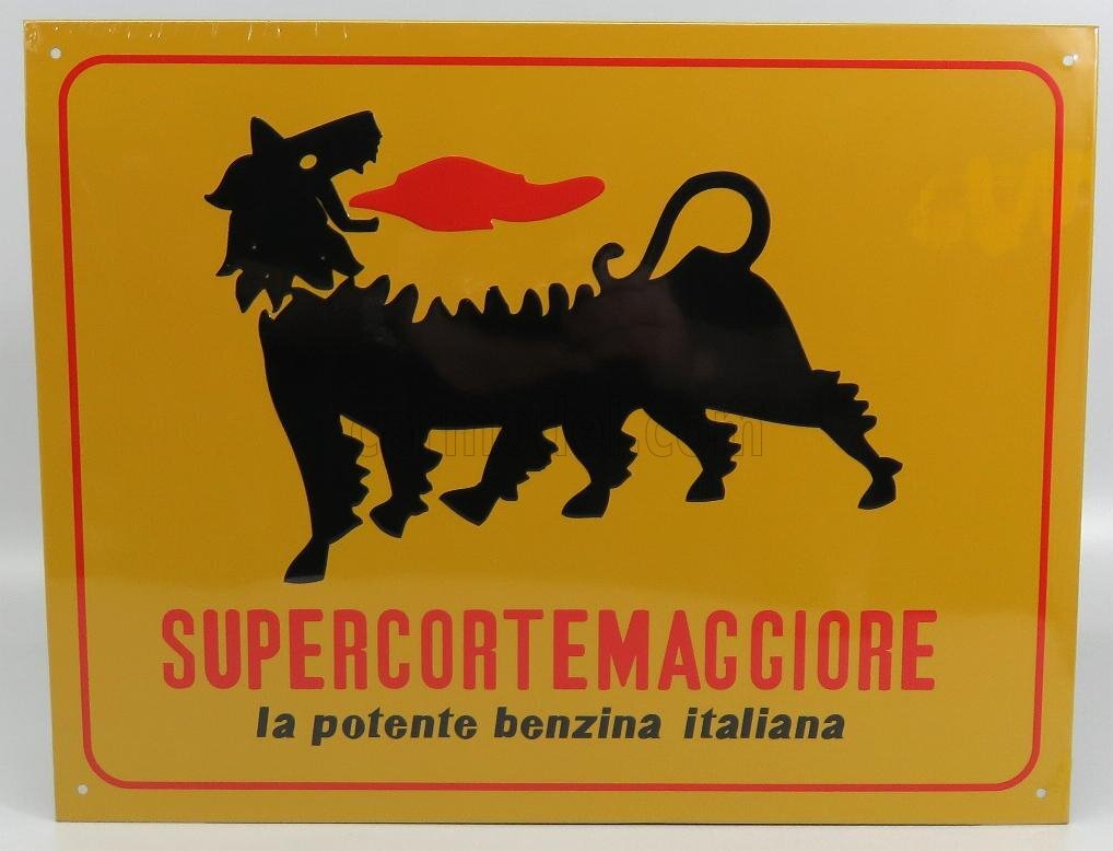 MODELLISMO STATICO ACCESSORI METAL PLATE TARGA SUPERCORTEMAGGIORE AGIP 1/43