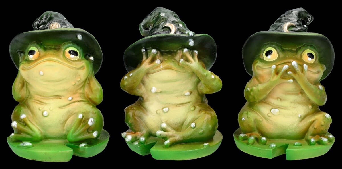 Witches Toads Figures – Nemesis Now Statue Set 3 Piece Gothic Decorative 10.5 CM