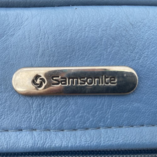 Vintage Samsonite Silhouette Carry On Overnight Travel Bag Blue Adjustable Strap - Picture 8 of 11
