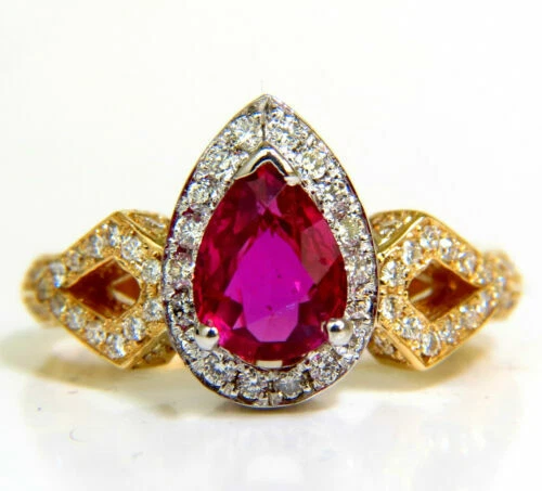 Bagues de joaillerie en or blanc rubis