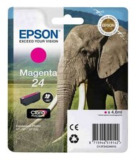 Epson 24 or 24XL Inkjets - Genuine *Choose your colour* Elephant Series  BCMY