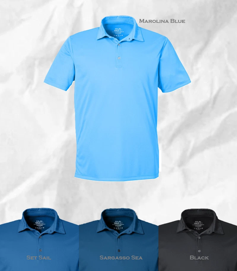 Men's HUK - Pursuit Performance Polo Shirt, H120558 - UPF 50+, Quick Dry