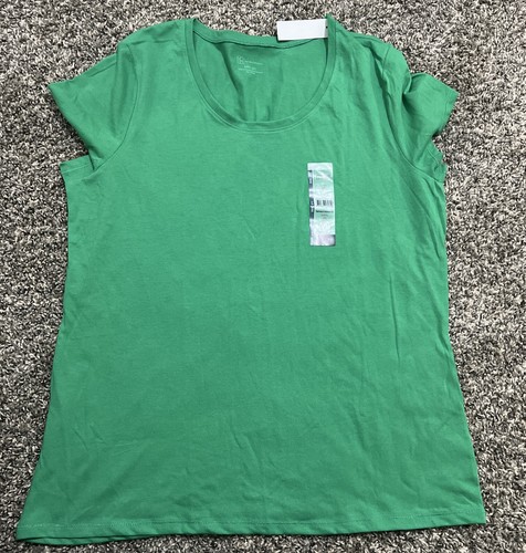 2 NBoundaries Essential Tee Woman's T Shirt Green Crew Neck Short Sleeve 3XL NW - Picture 2 of 7
