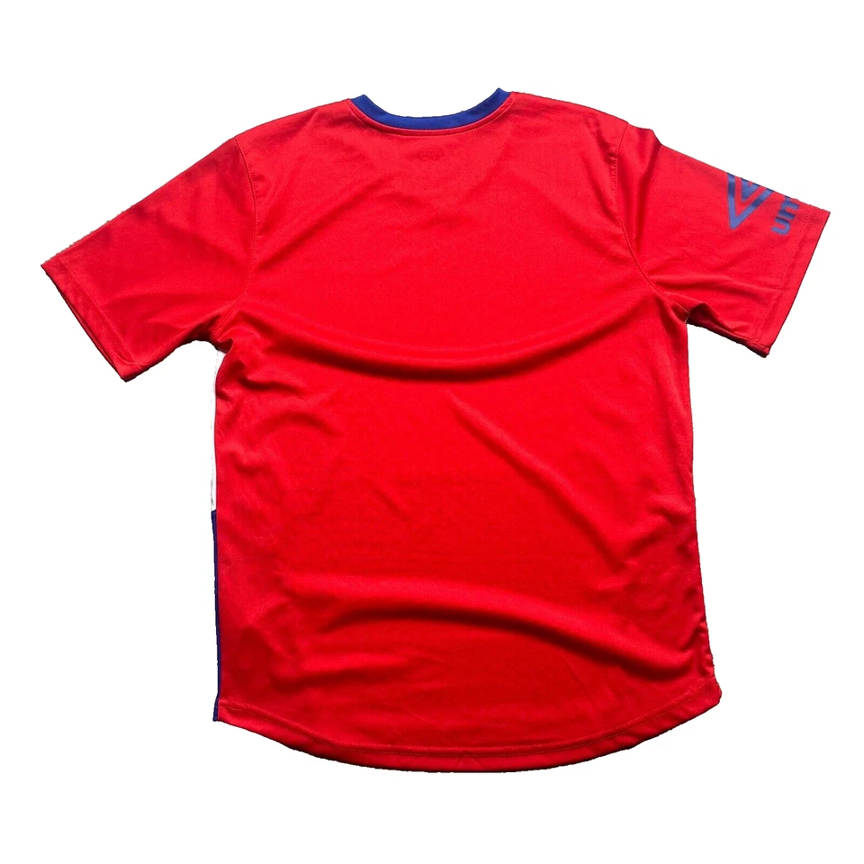 Camiseta de fútbol Umbro para niños jóvenes 2XL XXL 18 roja azul lisa lisa Foto 2 de 4