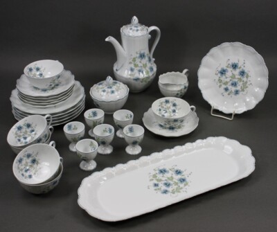 Giraud Limoges 28-tlg. Kaffeeservice Corail Blumen