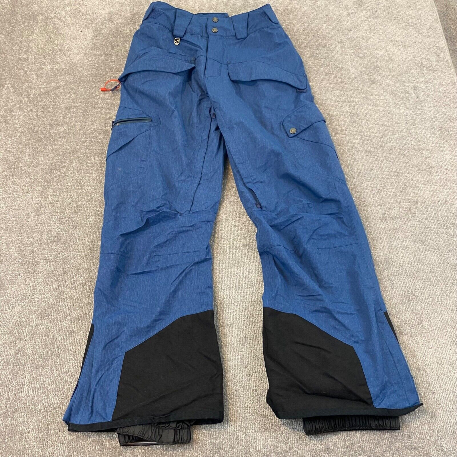 Salomon Pantaloni Sci Donna Small Blu Gamba Dritta Snowboard Sci 10K 29x29