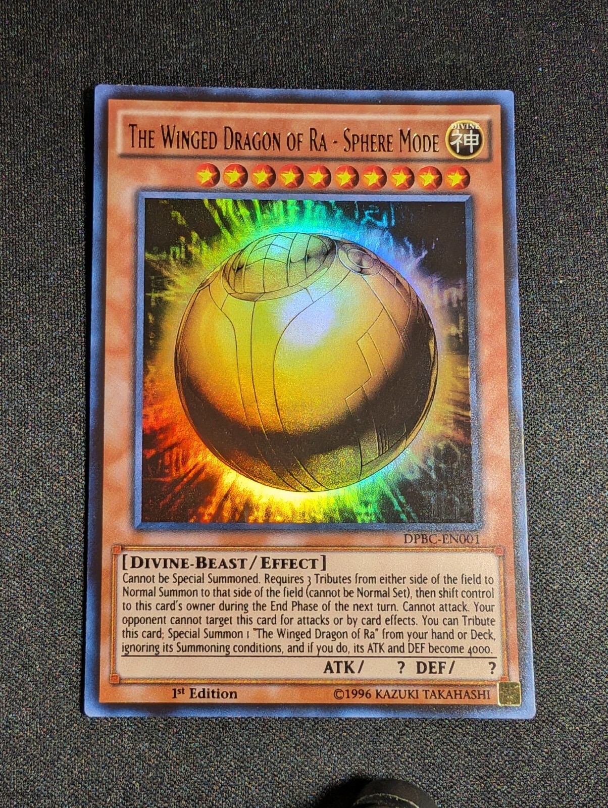 Yu-Gi-Oh! The Winged Dragon of Ra - Sphere Mode DPBC-EN001 1st Ultra ...