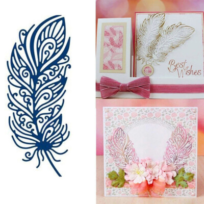 Feder Stanzformen Stencil Cutting Dies Scrapbooking Stanzschablone Album Karte