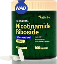 NAD Supplement with, Nicotinamide Riboside & Resveratrol 900mg – Anti-Aging S...