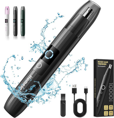 Rechargeable Nose Hair Trimmer for Men Women, Professional Painless Ear Eyebrow 