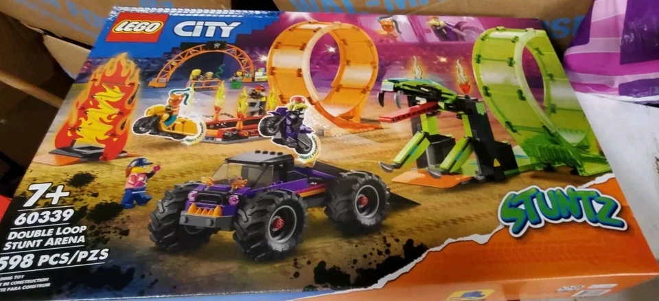 LEGO City Stuntz Double Loop Stunt Arena 60339 Brand New - 598 Pcs - Image 3 of 4