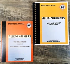 Allis Chalmers Wd Tractor Operators Owners Parts Assembly Catalog Manual Set AC