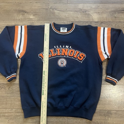 Vintage VTG Illinois University Fighting Illini Chief Crewneck Sweatshirt Medium - Picture 5 of 6