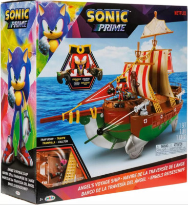 NEW Sonic Prime Angel s Voyage Ship Playset Pirate Ship & Knuckles