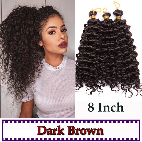 100% Real Natural Water Wave Crochet Braids Deep Curly as Human Hair Extensions - Picture 37 of 45