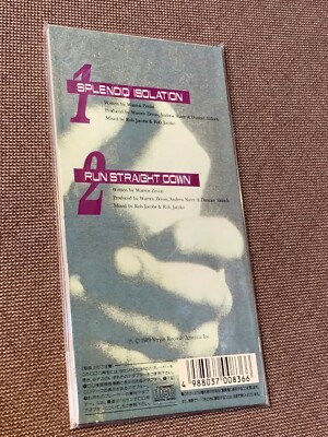 Sealed WARREN ZEVON Splendid Isolation JAPAN 3