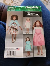 Simplicity S0193 BB Sewing Pattern uncut brand new project runway sz 4-8