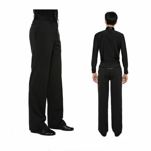 Men Ballroom Latin Salsa Modern Dance Pants Trousers Competition Practice Pants - Picture 3 of 3