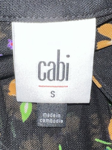 Cabi Wrap Dress Floral Pattern Black Style #5945 Size Small - Foto 10 di 12