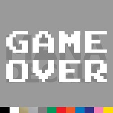 Game Over Vinyl Die Cut Decal Sticker - Video Game Zelda 8bit