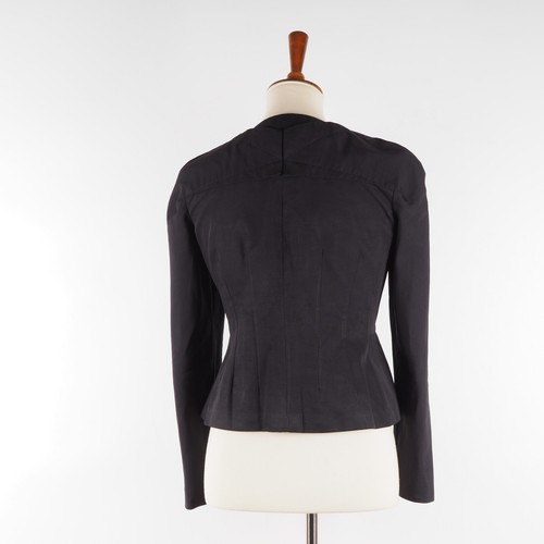 GUCCI Vintage 2007 Women Black Polycotton Corset Design Short Blazer Jacket IT40 - Picture 6 of 12
