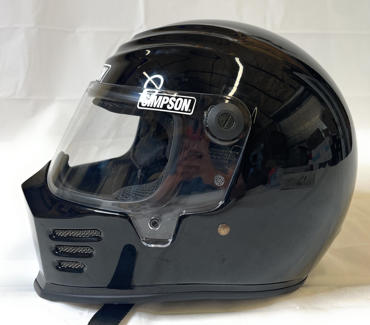 Simpson Motorcycle Outlaw Bandit Full Face Helmet, Black