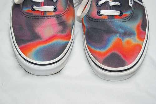 vans shoes men's 11 black w/ trippy rainbow colors - Picture 4 of 15