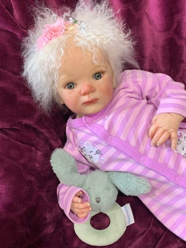 Sweet Reborn Baby GIRL Doll JOLIE was ZaZa By Adrie Stoete COMPLETE COA 192/500