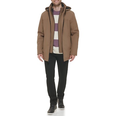 Calvin Klein Men's Water and Wind Resistant Hooded Coat from Fall Into Winter