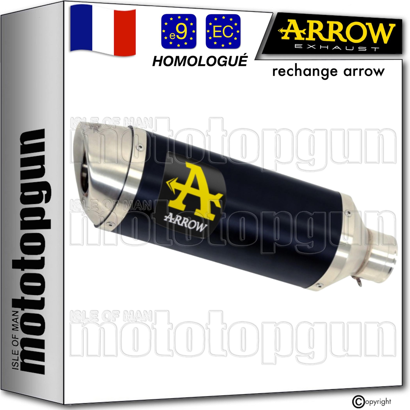 Pot echappement homologue Arrow Thunder noir moto Honda CB 650 R 2022