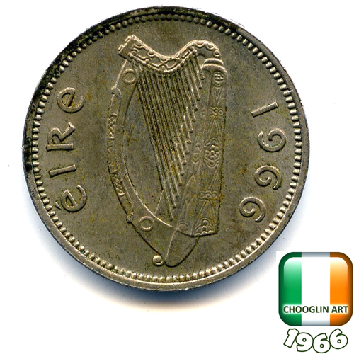 An IRISH 1966 THREEPENCE 3d coin, 59 Years Old! - Picture 2 of 2