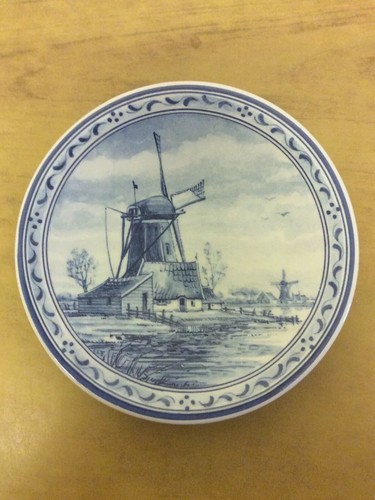 Vintage Delft Blue & White Display Plate/Dish. Size 16cm/6.25”. - 第 1/10 張圖片