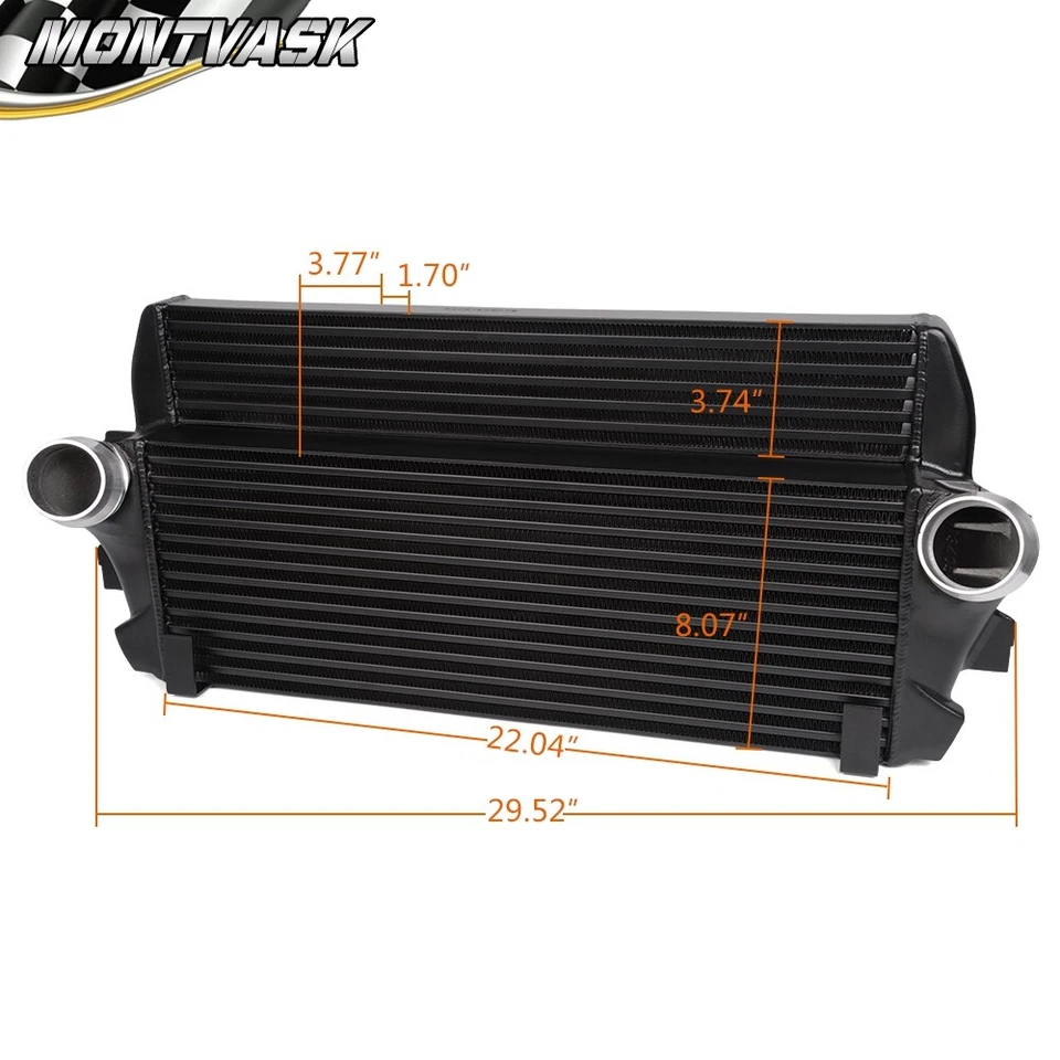 Kit de intercooler de montaje delantero negro apto para BMW F01 F06 F07 F10 F11 F12 #200001069 Foto 2 de 4