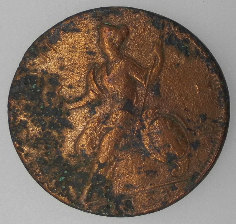 Colonial Era – British half Penny George II 1733 [KM# 566]