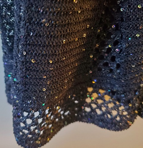 Vestido M MISSONI Mini Lentejuelas Manga Larga Columpio Forro Completo Arco Iris Brillante Talla M - Imagen 6 de 10