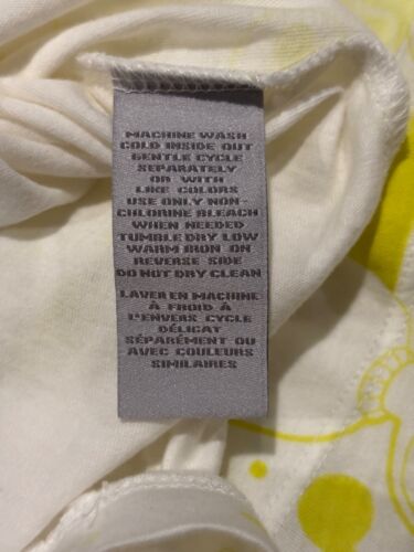 Marc by MARC JACOBS white t-shirt with neon yellow logo size M - Picture 5 of 5