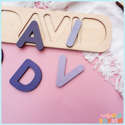 Baseball puzzle for kids. Montessori toys. Gift for a child. Name puzzle. Sports - Picture 3 of 8