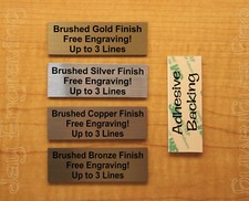 Custom Engraved 1x3 Plate - Gold, Silver, Copper or Bronze Finish Plaque Tag