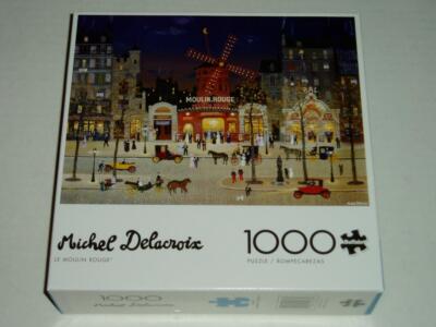Buffalo Games Michel Delacroix Christmas In Montmartre 1000 Piece Jigsaw Puzzle - Glitter Puzzle For Adults, 26.75x19.75 Inches
