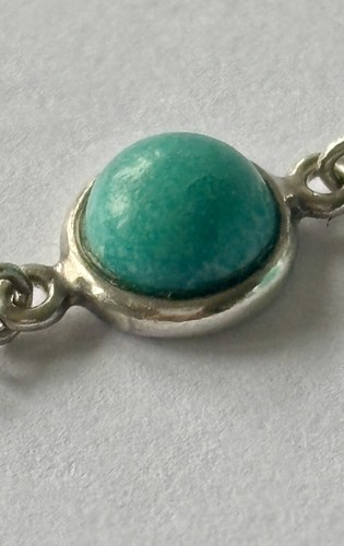 Tiffany & Co Silver Elsa Peretti Color By Yard Turquoise 7” Bracelet Small Size