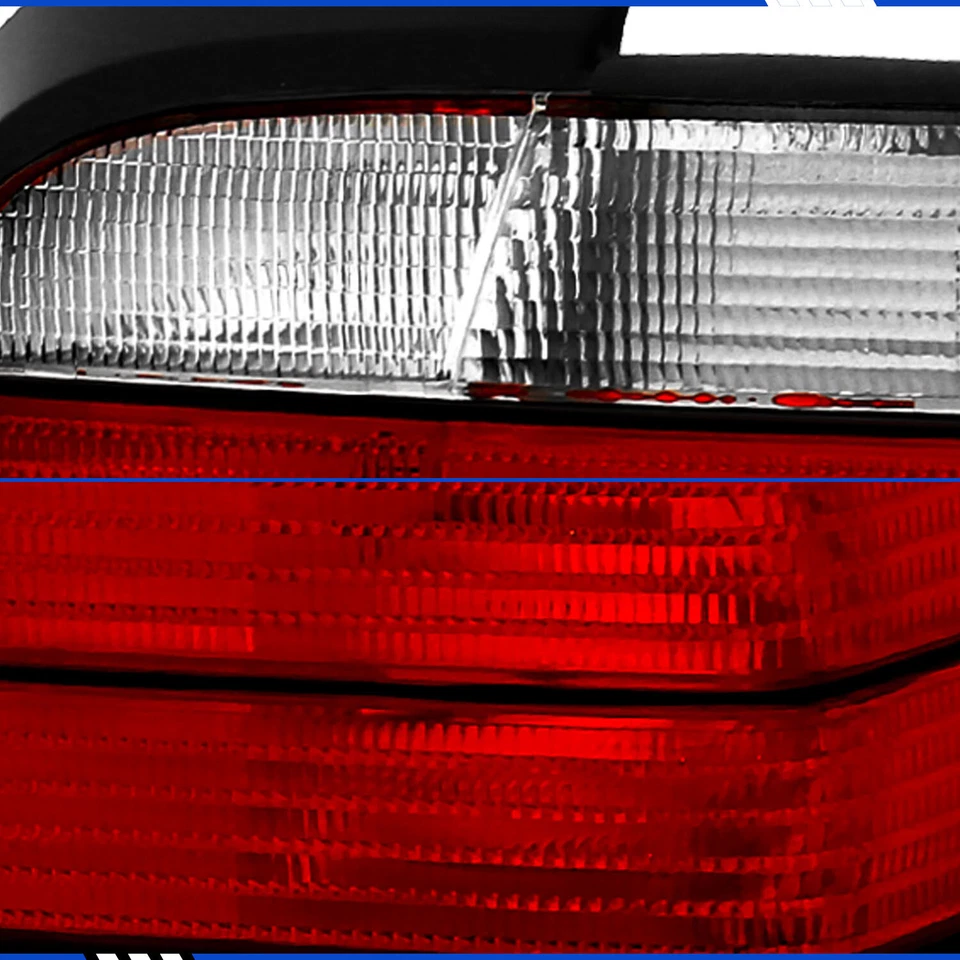 Conjunto de luces traseras rojas transparentes 1992-1999 para BMW E36 serie 3 cupé juego izquierdo derecho Foto 3 de 4