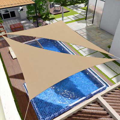 Customize Sand Right Triangle Outdoor Sun Shade Sail Breathable UV Block 90%