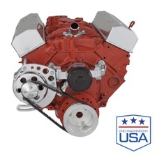 Small Block Chevy V-belt Kit Electric Water Pump Alternator Only Sbc Ewp 283 350